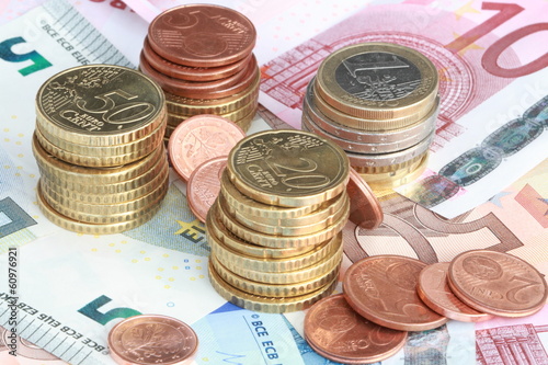 Photo: Kleingeld und Scheine Kleingeld und Scheine