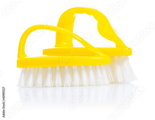 Photo: two kitchen scrubbrush isolated on white background two kitchen scrubbrush isolated on white background