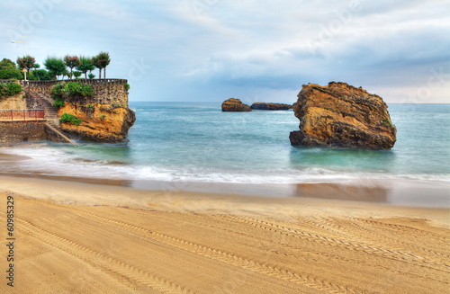 Photo: Plage de Biarritz au petit matin, Pays Basque. Plage de Biarritz au petit matin, Pays Basque.
