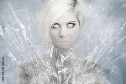 Photo: Scary Psychedelic Woman Face Scary Psychedelic Woman Face
