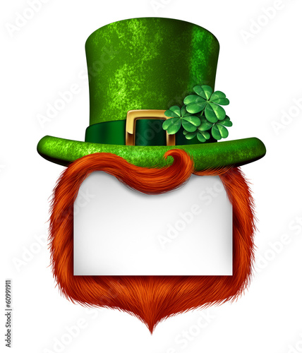 Illustration: Leprechaun Blank Sign Leprechaun Blank Sign