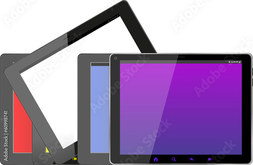 Illustration: Set of tablet pc computers Set of tablet pc computers