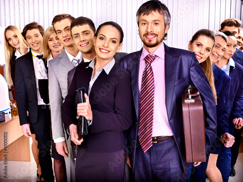 Photo: Group business people in office. Group business people in office.