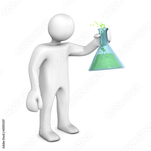 Illustration: Chemist With Tube Chemist With Tube
