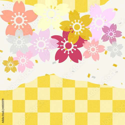Illustration: 桜 市松模様 桜 市松模様