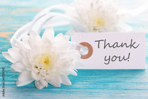 Photo: Label with Thank You on It Label with Thank You on It