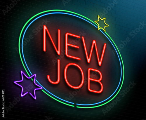 Illustration: New job concept. New job concept.
