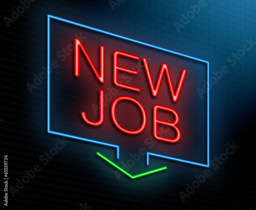 Illustration: New job concept. New job concept.