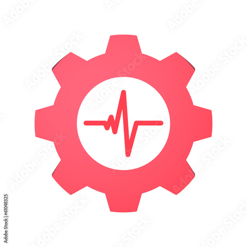 Vector: Gear with icon Gear with icon