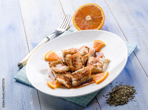 Photo: salted cod with orange juice and fennel seeds salted cod with orange juice and fennel seeds
