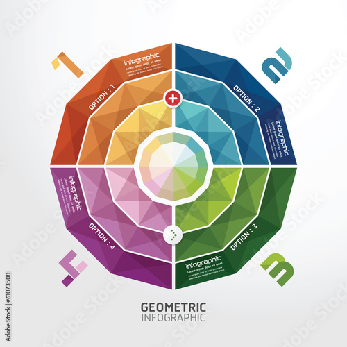 Vector: Geometric colorful Modern Design / can be used for infographics Geometric colorful Modern Design / can be used for infographics