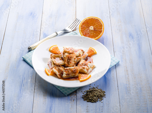 Photo: salted cod with orange juice and fennel seeds salted cod with orange juice and fennel seeds