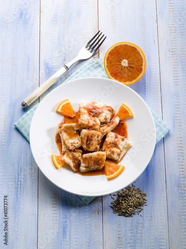 Photo: salted cod with orange juice and fennel seeds salted cod with orange juice and fennel seeds