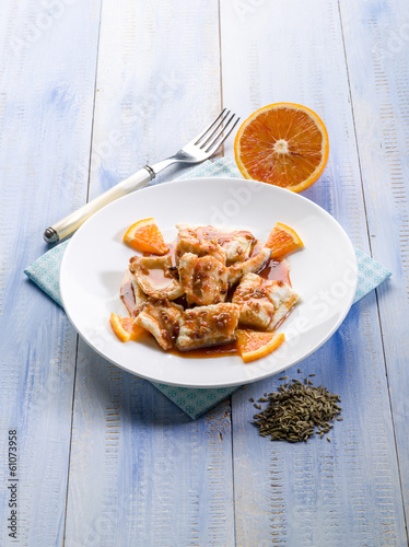 Photo: salted cod with orange juice and fennel seeds salted cod with orange juice and fennel seeds