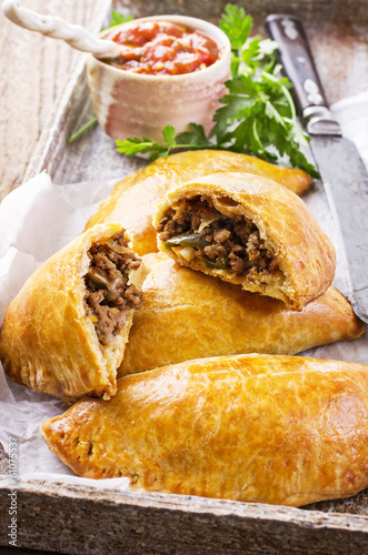 Photo: Empanadas with Ground Meat and Salsa Empanadas with Ground Meat and Salsa