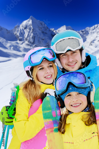 Photo: Ski, winter - young skier enjoying winter vacation Ski, winter - young skier enjoying winter vacation