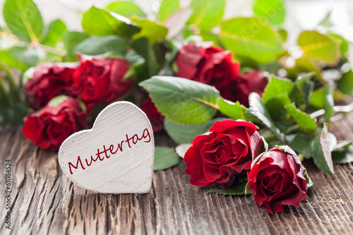 Photo: Muttertag Karte mit Rosen Muttertag Karte mit Rosen