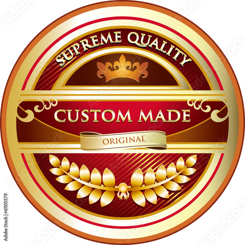 Illustration: Custom Made Vintage Label Custom Made Vintage Label