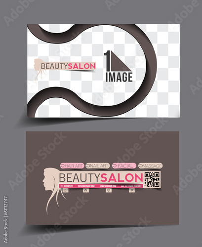 Vector: Beauty Care & Salon Business Card Mock up Design Beauty Care & Salon Business Card Mock up Design