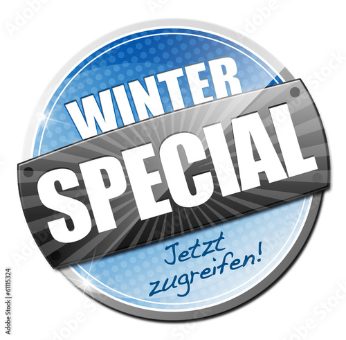 Illustration: Winter Special! Button, Icon Winter Special! Button, Icon