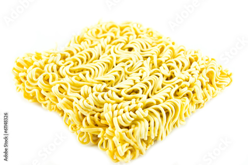 Photo: instant noodles on white background instant noodles on white background