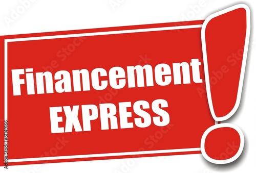 Vector: étiquette financement express étiquette financement express