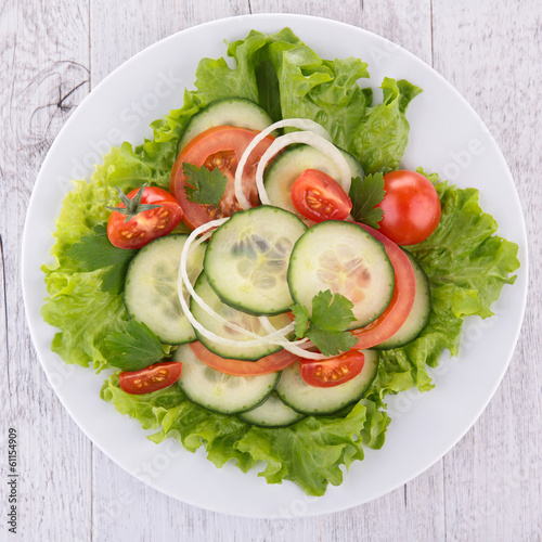Photo: vegetable salad with cucumber and tomato vegetable salad with cucumber and tomato