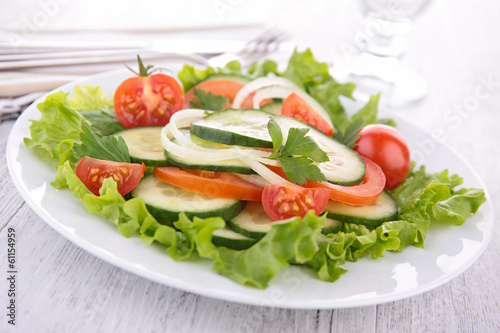 Photo: vegetable salad with cucumber and tomato vegetable salad with cucumber and tomato