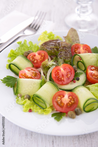 Photo: vegetable salad with cucumber vegetable salad with cucumber