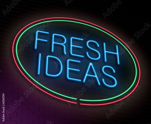 Illustration: Fresh ideas concept. Fresh ideas concept.