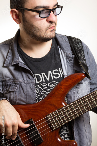 Photo: Playing bass guitar Playing bass guitar