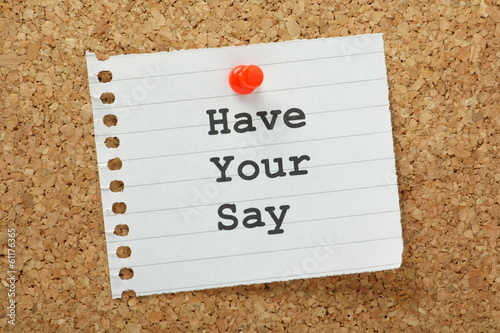 Photo: Have Your Say Have Your Say