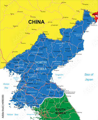 Vector: North Korea map North Korea map
