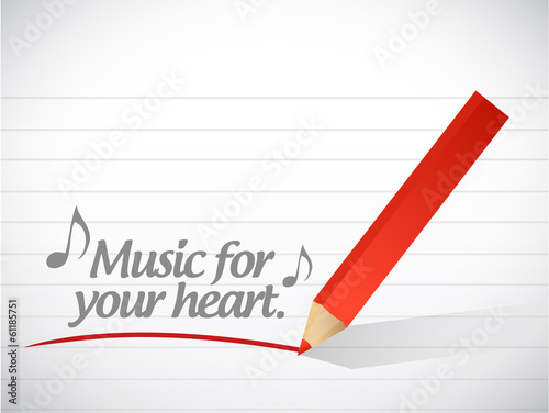 Photo: music for your hearts message. illustration music for your hearts message. illustration