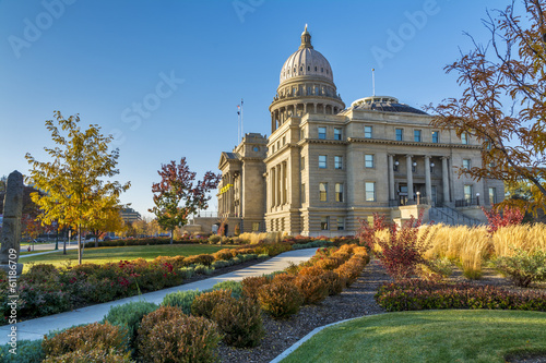 Photo: Sidewalk leads to the Idaho state capital Sidewalk leads to the Idaho state capital