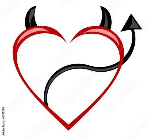 Vector: devil heart devil heart