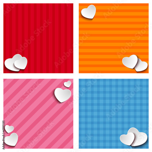 Vector: Valentines Day Set of Four Web Banners Valentines Day Set of Four Web Banners