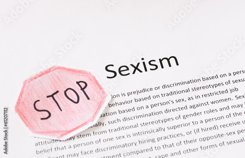 Photo: stop sexism phrase stop sexism phrase