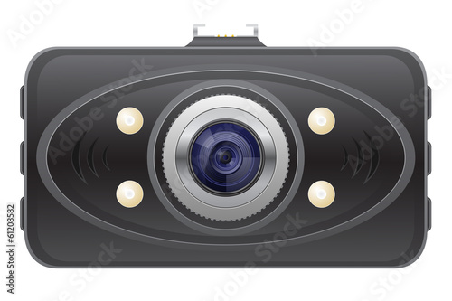 Vector: car recorder front view vector illustration car recorder front view vector illustration