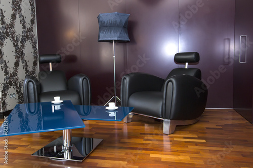 Photo: two comfortable lounge chairs two comfortable lounge chairs