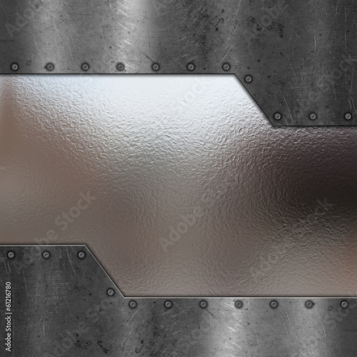 Illustration: Scratched metal and chrome background Scratched metal and chrome background