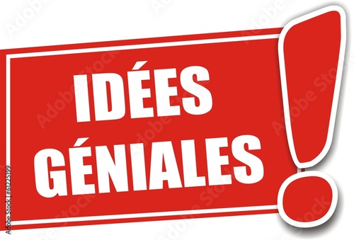 Vector: étiquette idées géniales étiquette idées géniales