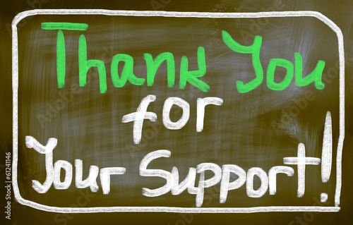 Photo: Thank You For Your Support Concept Thank You For Your Support Concept