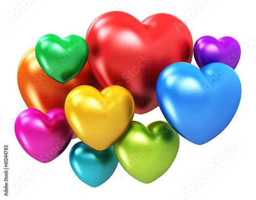 Illustration: Color hearts Color hearts