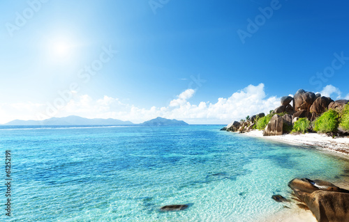 Photo: beach Source d'Argent, la Digue island, Seychelles beach Source d'Argent, la Digue island, Seychelles