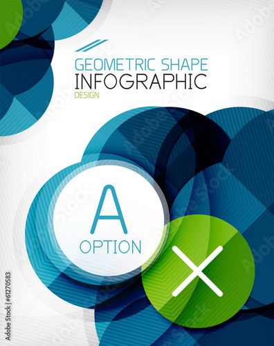 Vector: Glossy circle geometric shape info background Glossy circle geometric shape info background