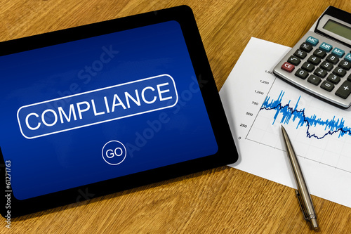 Photo: compliance on digital tablet compliance on digital tablet