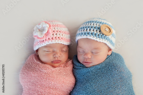 Photo: Fraternal Twin Baby Brother and Sister Fraternal Twin Baby Brother and Sister
