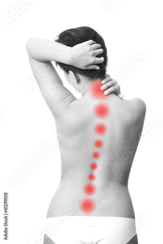 Photo: Pain in back of women Pain in back of women