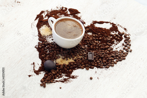 Photo: Coffee heart Coffee heart